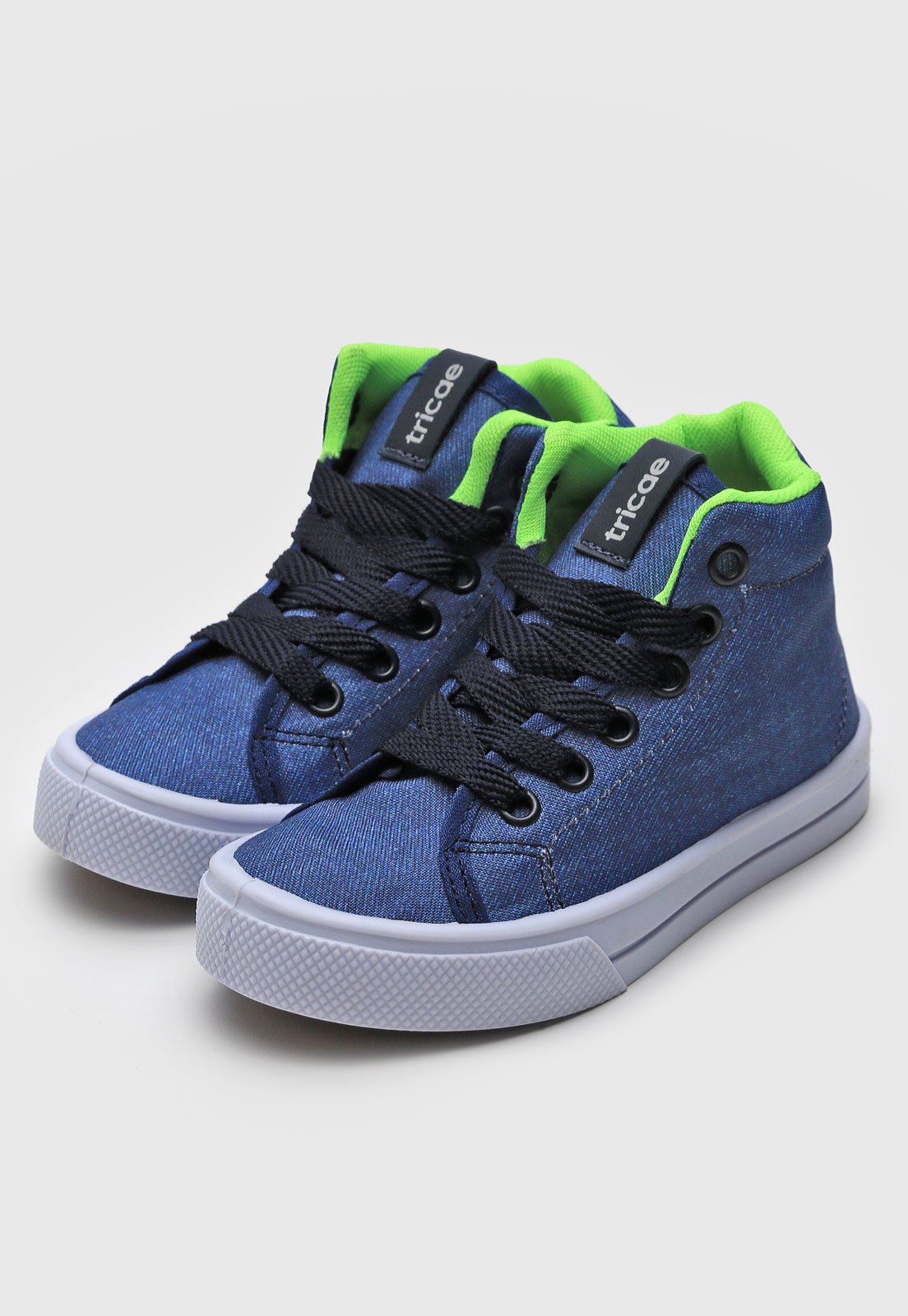 TĂȘnis Tricae Infantil Cano Alto BĂĄsico Azul TĂȘnis Tricae Infantil Cano Alto BĂĄsico Azul