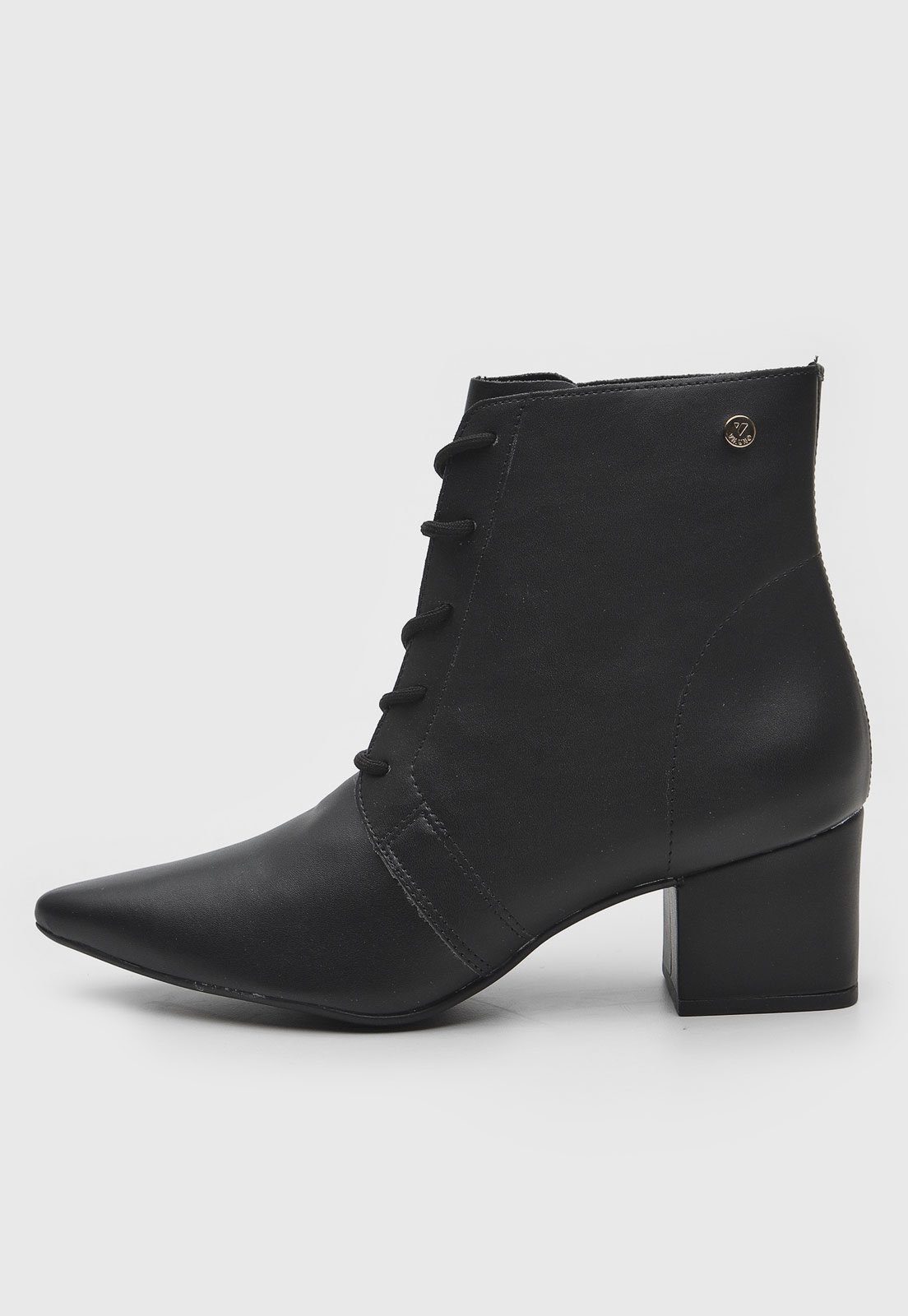 Bota Via Uno Bico Fino Preta Bota Via Uno Bico Fino Preta